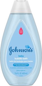 Johnson's Baby Bubble Bath for Gentle Baby Skin Care, Paraben-Free & Pediatrician-Tested Baby Bubble Bath, Hypoallergenic, Tear-Free, Dye-, Phthalate- & Sulfate-Free, 13.6 fl. oz